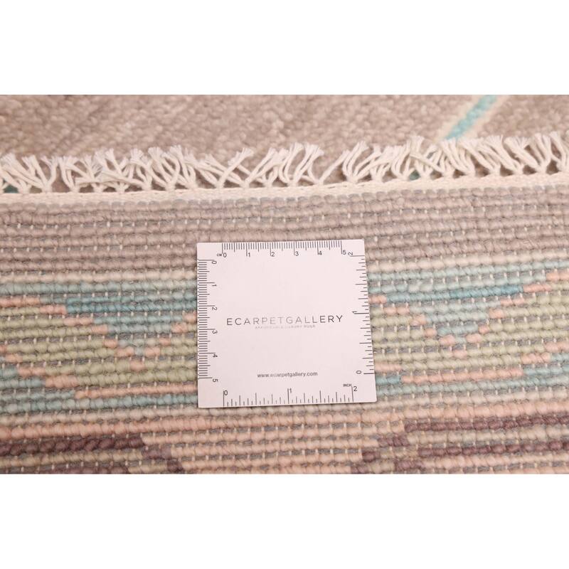 ECARPETGALLERY Hand-knotted Modern Oushak Brown Wool Rug - 9'3 x 12'1