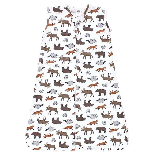 slide 1 of 1, Hudson Baby Infant Boy Cotton Sleeveless Wearable Sleeping Bag, Sack, Blanket, Animal Adventure