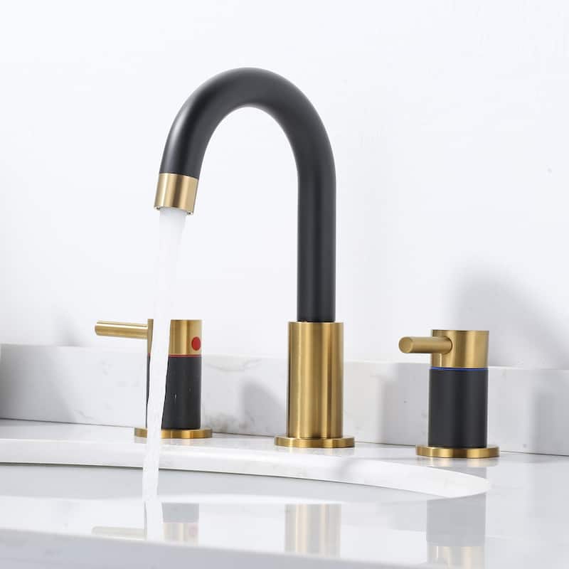WOWOW 8 in. Widespread Double Handle Bathroom Faucet