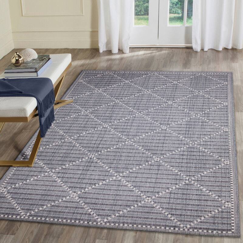 Liora Manne Malibu Checker Diamond Indoor/Outdoor Rug