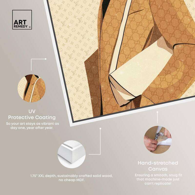 Elegant Coat Gal Canvas by Art Remedy