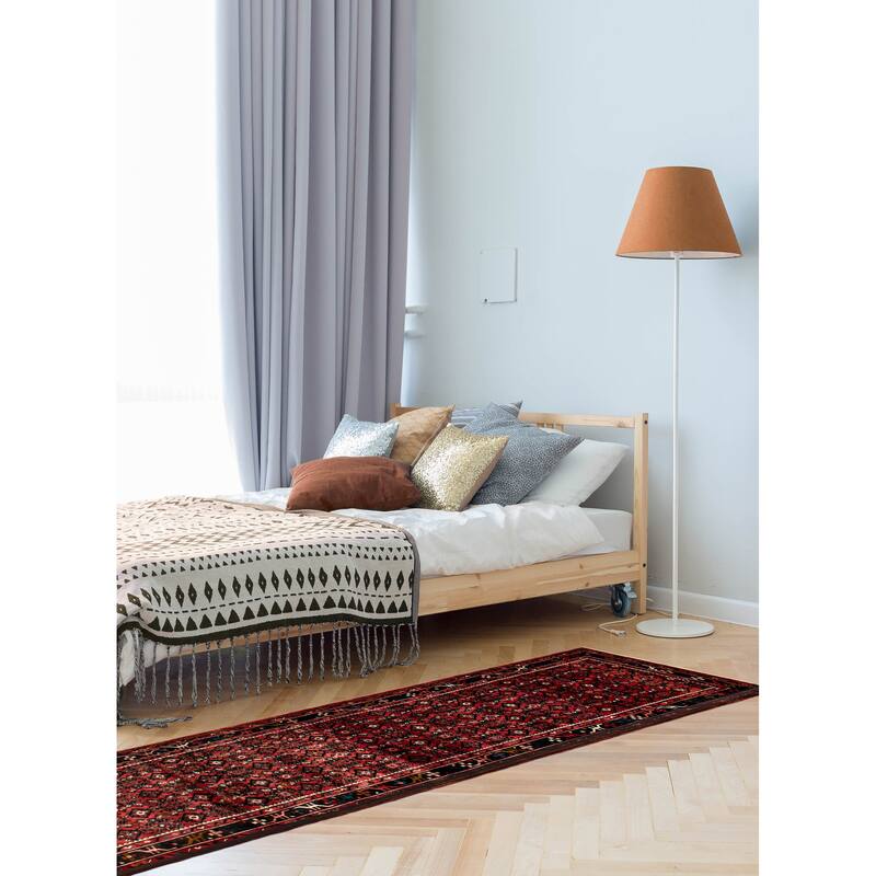 ECARPETGALLERY Hand-knotted Andelz Red Wool Rug - 3'9 x 12'10
