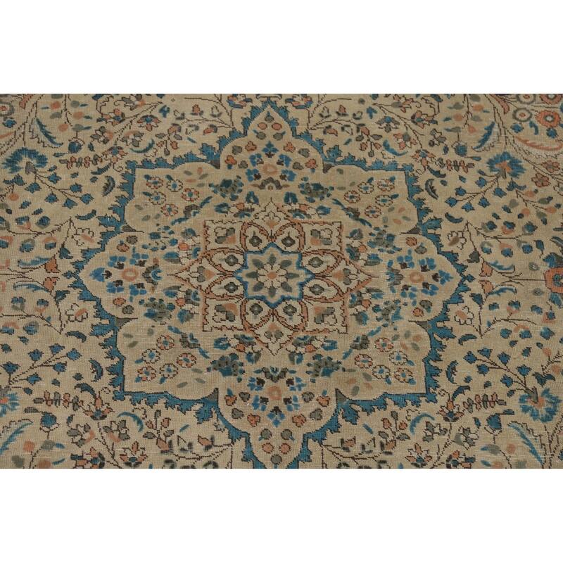 Tabriz Vintage Persian Area Rug Handmade Oriental Wool Carpet - 8'2" x 11'3"
