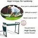 preview thumbnail 2 of 4, Green Portable Outdoor 2-in-1 Stool and Kneeler, Garden Bench with Tool Bags and Kneeling Pad