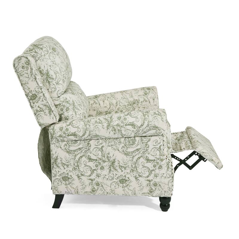 Manual Pushback Recliner Chairs with Nailhead Trim