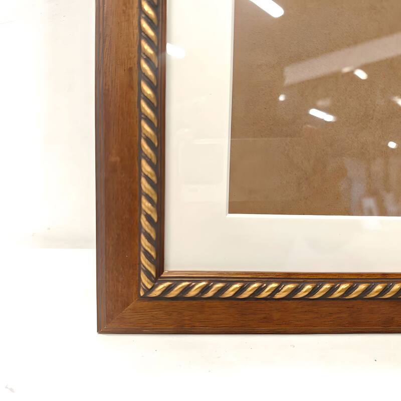 Set of 2 Peacock Feather Framed Wall Art - Replaceable Canvas Prints with Solid Wood Picture Frames, Elegant Botanical