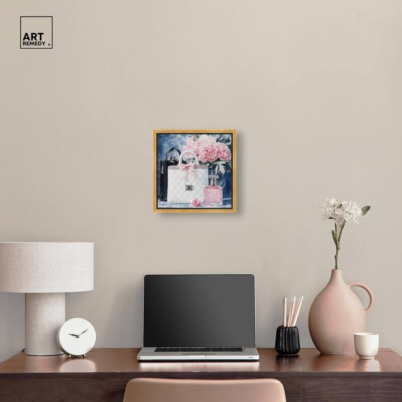 Pink Porcelain Purse and Perfume Canvas by Art Remedy