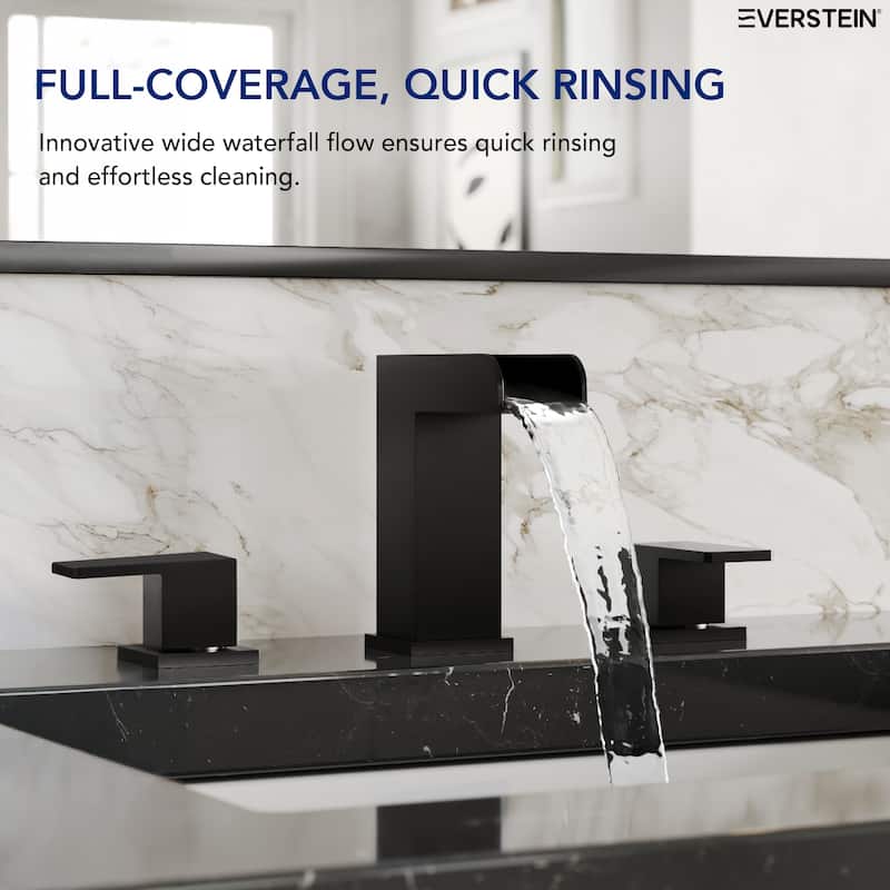 Widespread Bathroom Faucet Hot/Cold Water Deck Mounted Roman Tub