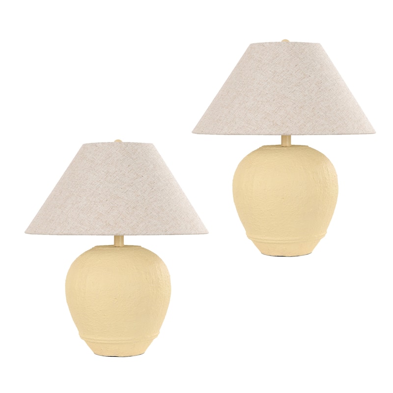 Ceramic Table Lamp with Linen Shade