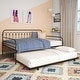 preview thumbnail 2 of 16, The Novogratz Bright Pop Full Metal Daybed with Twin Trundle Bed