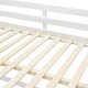 preview thumbnail 20 of 24, Full over Full Bunk Bed with Ladder & Gray Solid Wood
