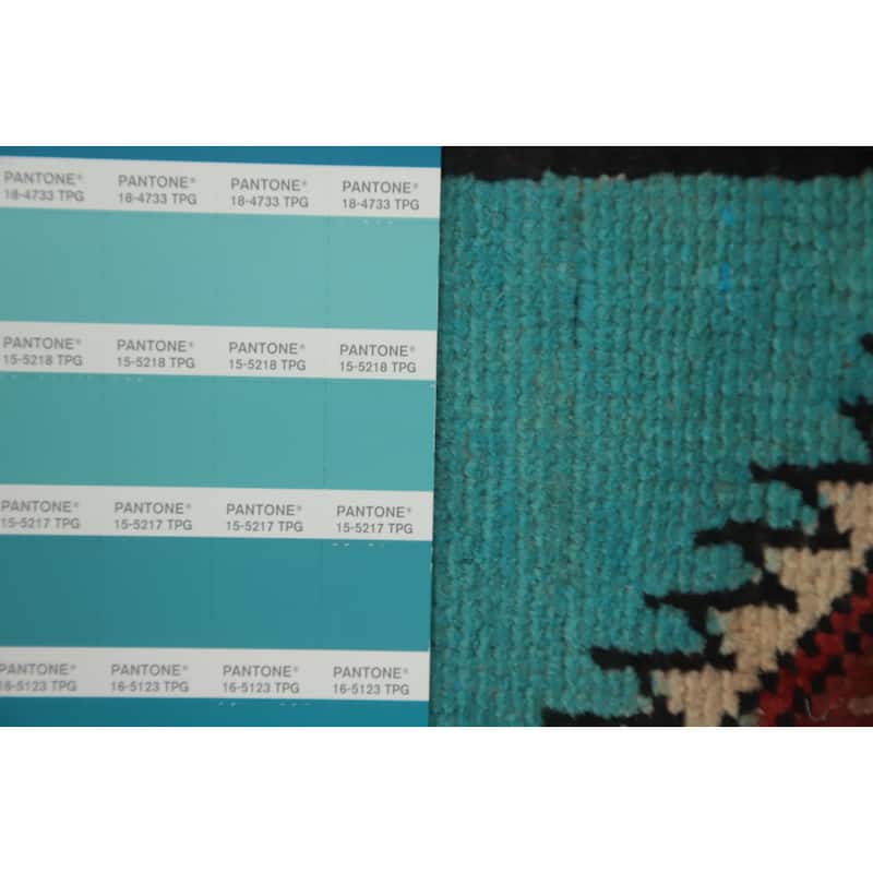 Hand Knotted Oriental 100% Wool Carpet Traditional Tribal Navy Blue & Blues Ardebil Runner Rug - 13' 9'' X 3' 6''