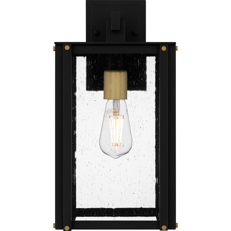 Matte Black One Light Outdoor Wall Mount from the Robbins Collection