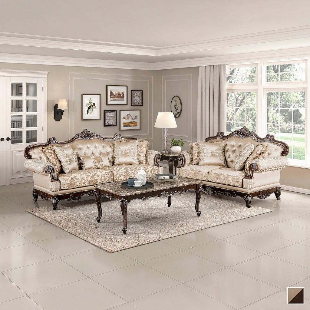 Vista 2-Piece Chenille Living Room Sofa Set