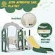 preview thumbnail 33 of 65, 5 in 1 Toddler Slide and Swing Set - Indoor & Outdoor Kids Playground Climber with Telescope - 71.6'' L x 56.3'' W x 45.2'' H