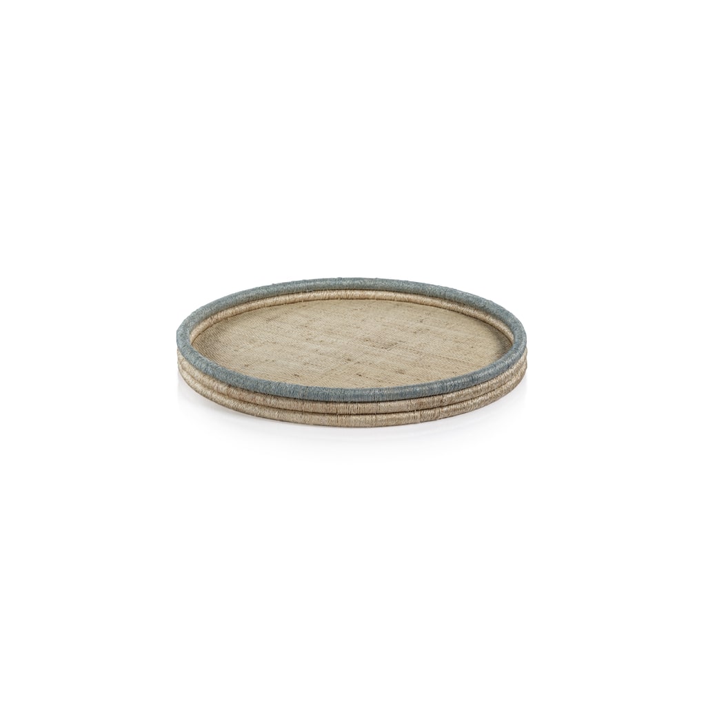 Laloma Coiled Rattan & Abaca Serving Tray