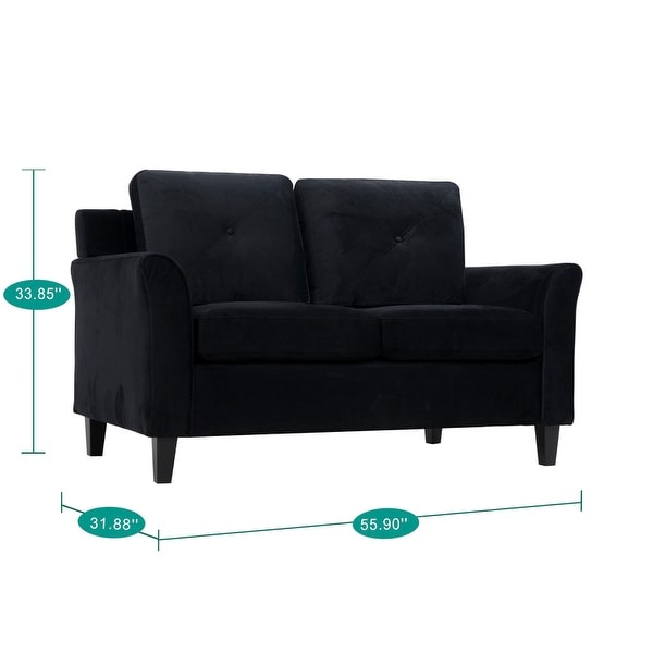 Black microfiber top couch and loveseat