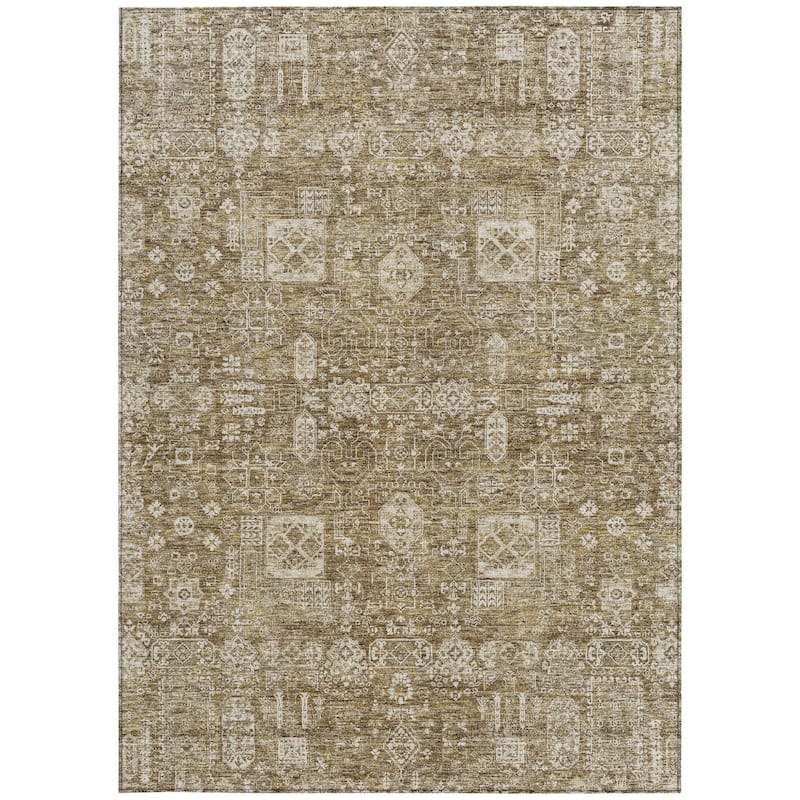 HomeRoots Oriental Transitional Rectangle Outdoor Rug