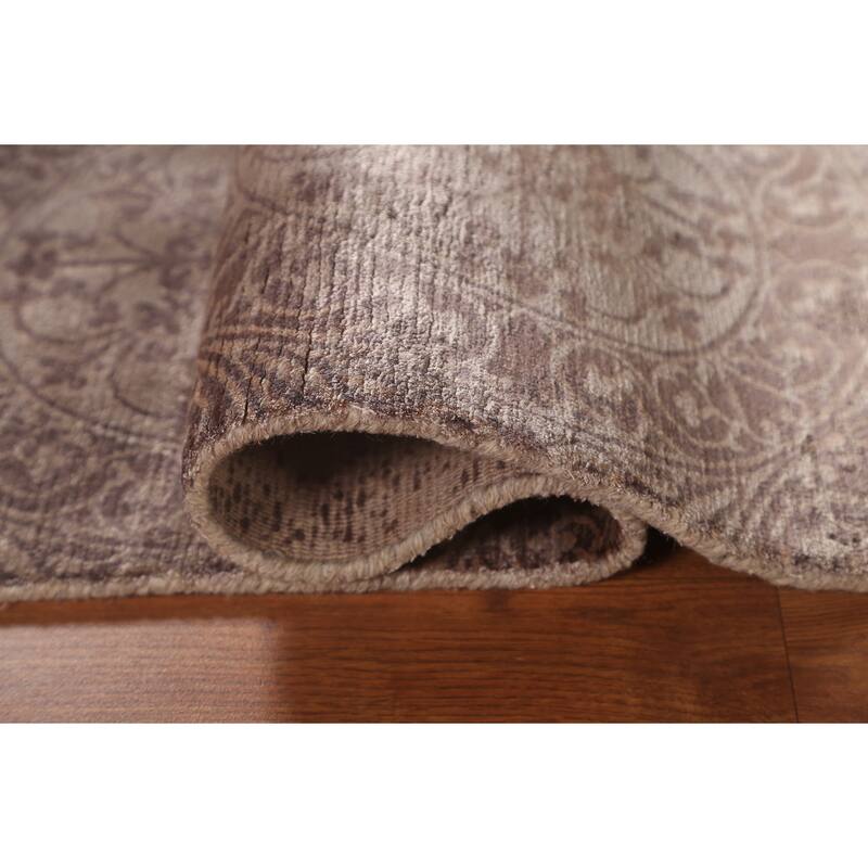 All-Over Geometric Modern Indian Accent Rug Handmade Wool Carpet - 2'0"x 3'9"
