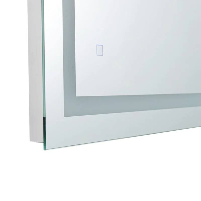 Modern Mirrors Zenith Wall Mounted Lighted Bathroom Mirror with Defogger, Touch Control LED Bathroom Vanity Mirrors