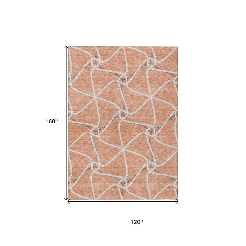 HomeRoots Geometric Contemporary Rectangle Outdoor Rug