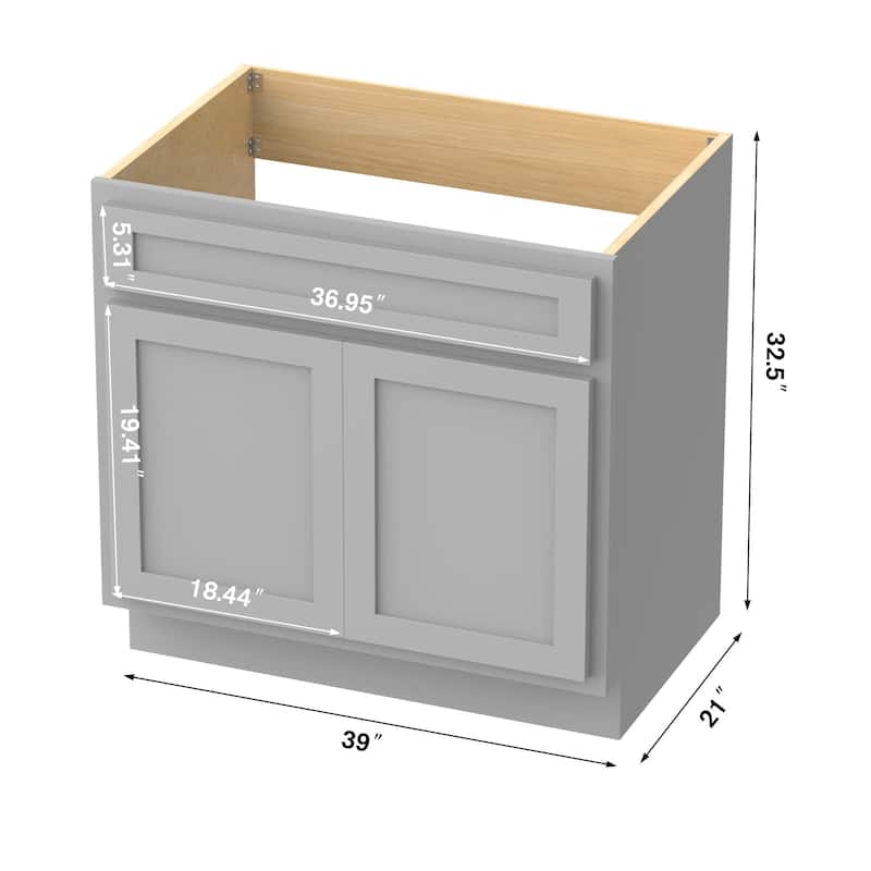 Vanity Art 39 Inch Single Sink Bathroom Vanity Cabinet