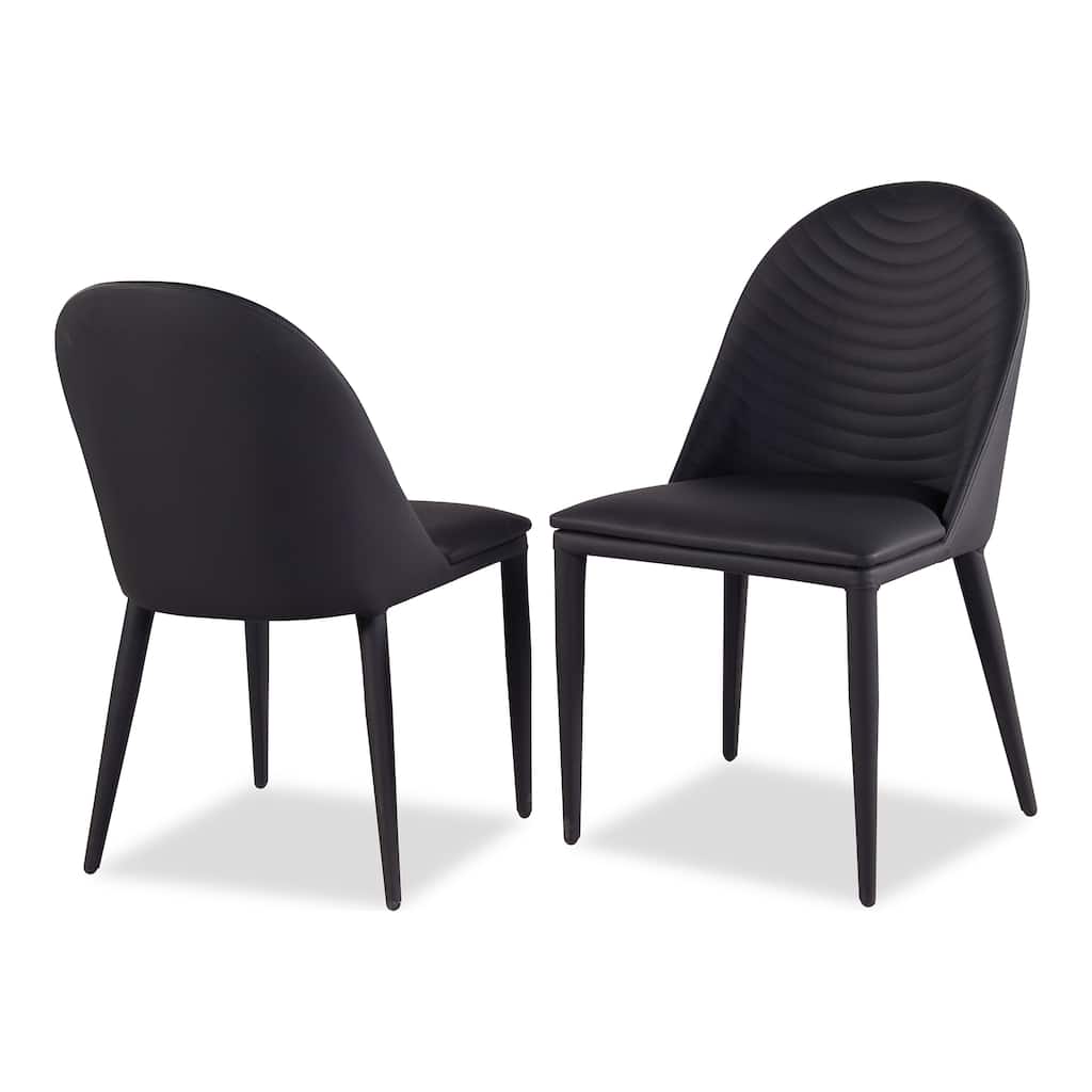 Furniture of America Thalassa Modern Faux Leather Upholstered Side Chair (Set of 2)