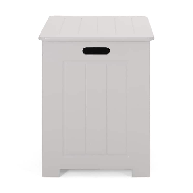 Roomfitters Freestanding Bathroom Storage Hamper with Lift-Top Lid and Side Handles, Moisture-Resistant Organizer, Gray
