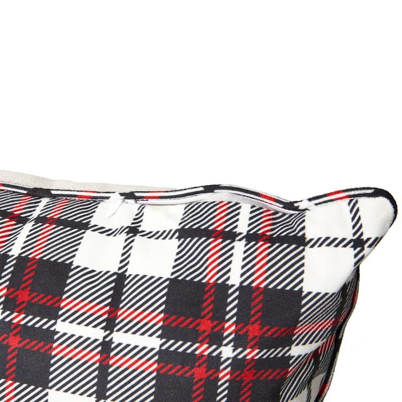 Glitzhome Hooked Cat Dog Christmas Tree Throw Pillow Home Sofa Decor