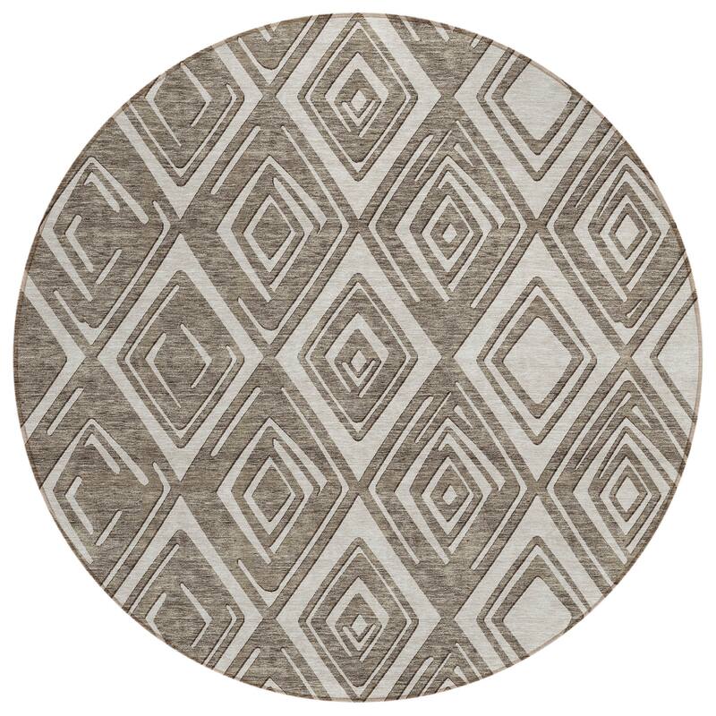 HomeRoots Geometric Transitional Rectangle Outdoor Rug