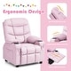 preview thumbnail 40 of 58, Costway Kids Youth Recliner Chair PU Leather w/Cup Holders & Side