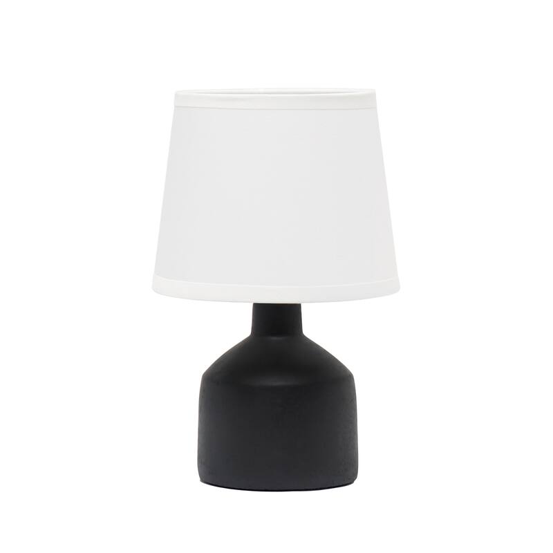 Simple Designs Mini Bocksbeutal Ceramic Table Lamp, Black - N/A - Black