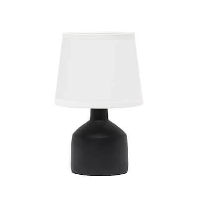 Simple Designs Mini Bocksbeutal Ceramic Table Lamp, Black - N/A