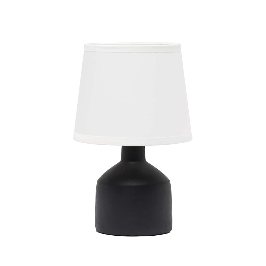 Simple Designs Mini Bocksbeutal Ceramic Table Lamp, Black - N/A