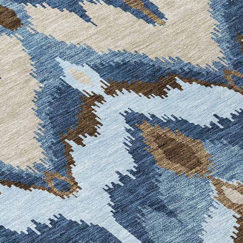 HomeRoots Ikat Transitional Rectangle Outdoor Rug