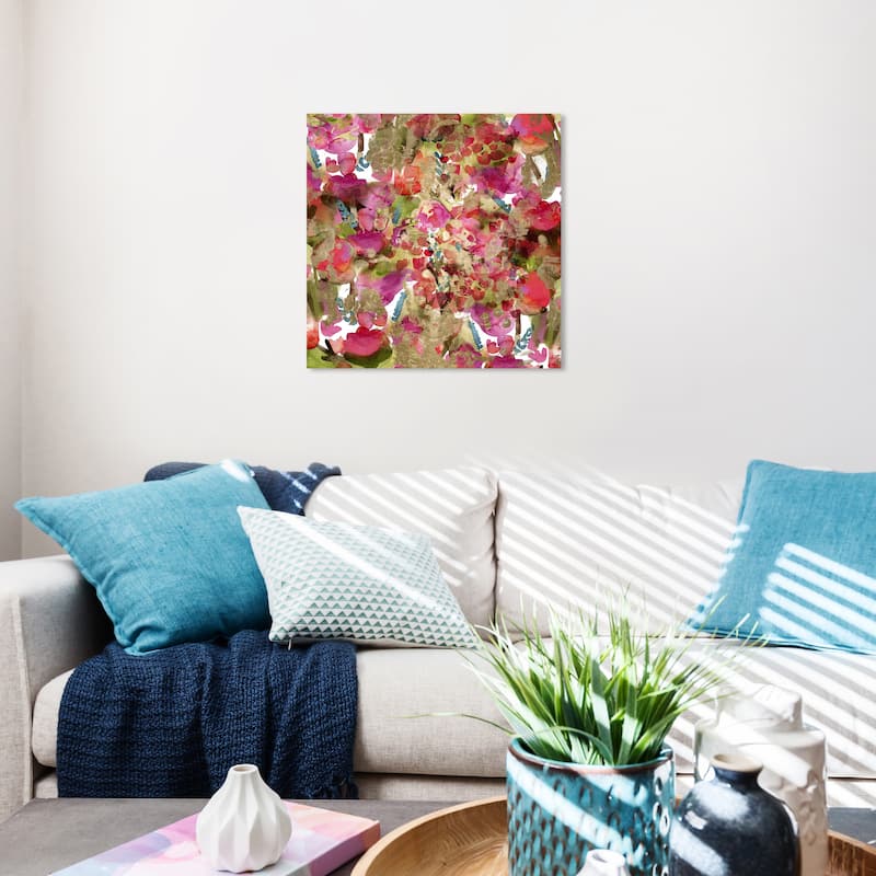 Wynwood Studio Canvas Abstract Into The Wild Pink and Modern & Contemporary Wall Art Canvas Print - 20 x 20