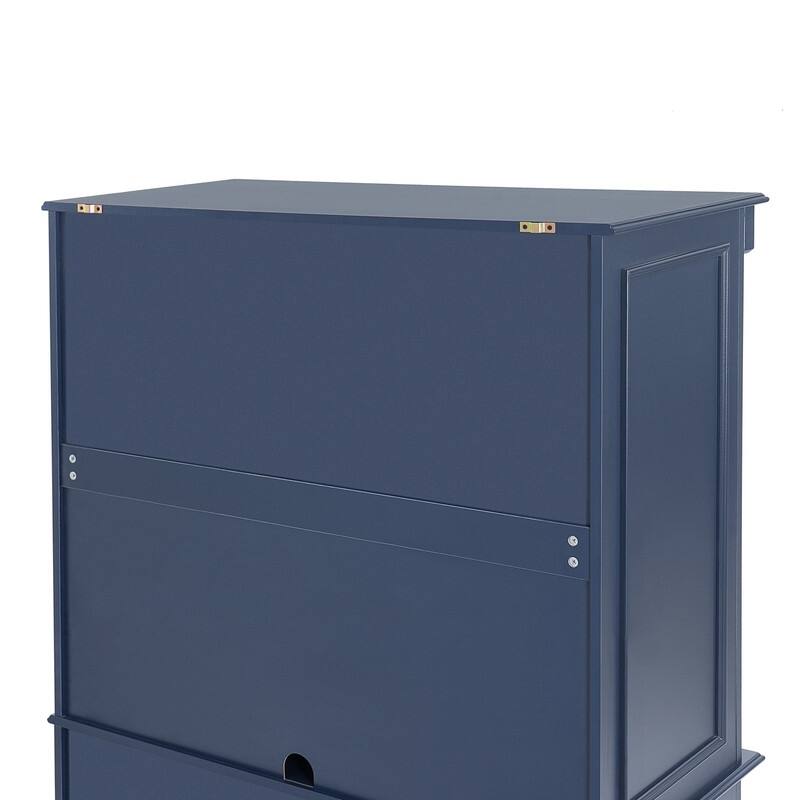 Farmhouse 77.3" Tall Kitchen Pantry Cabinet with 5 Drawers, 6 Door Shelves, 2 Adjustable Shelves