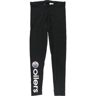 G-III Womens Edmonton Oilers Casual Leggings, Black, Small