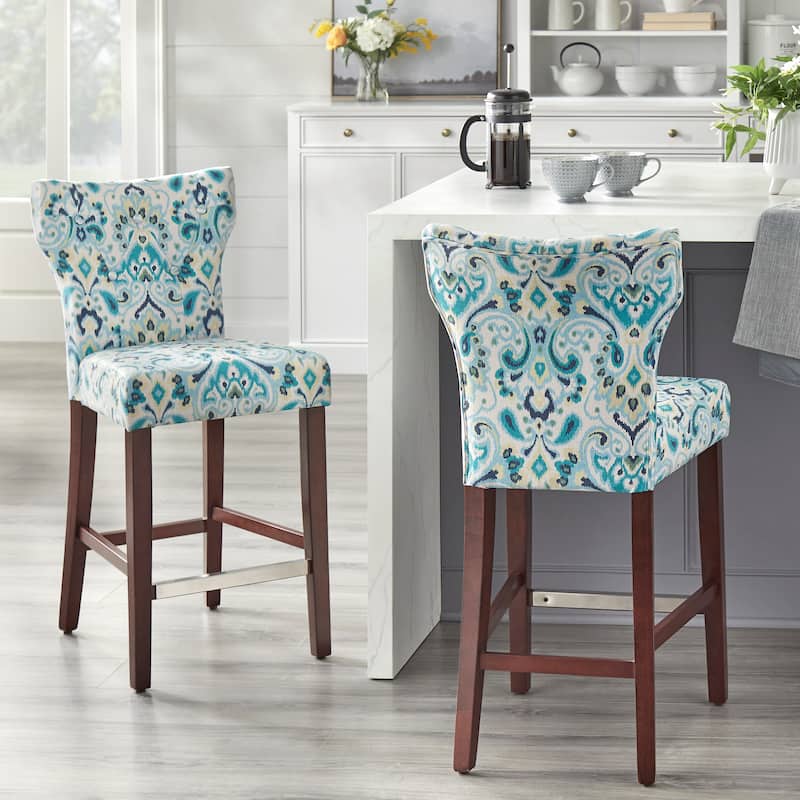 Simple Living 24-inch Langdon Upholstered Stools (Set of 2)