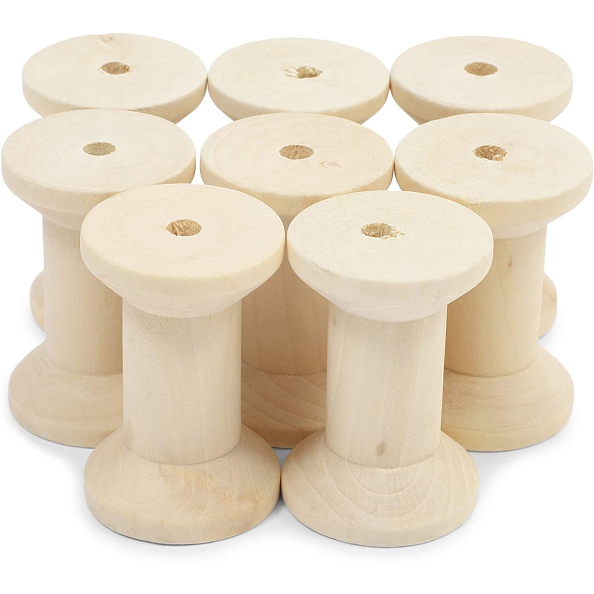 140 Pieces Unfinished Wooden Spools for Crafts, Sewing, Thread, Twine,  Ribbon (3 Assorted Sizes)