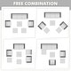 preview thumbnail 16 of 62, XIZZI 8-Piece Patio Wicker Furniture Conversation Set with Coffee Table