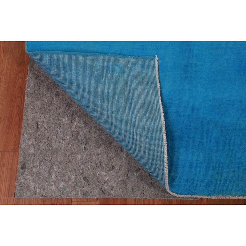 Blue Modern Gabbeh Persian Area Rug Handmade Wool Carpet - 8'3" x 10'10"