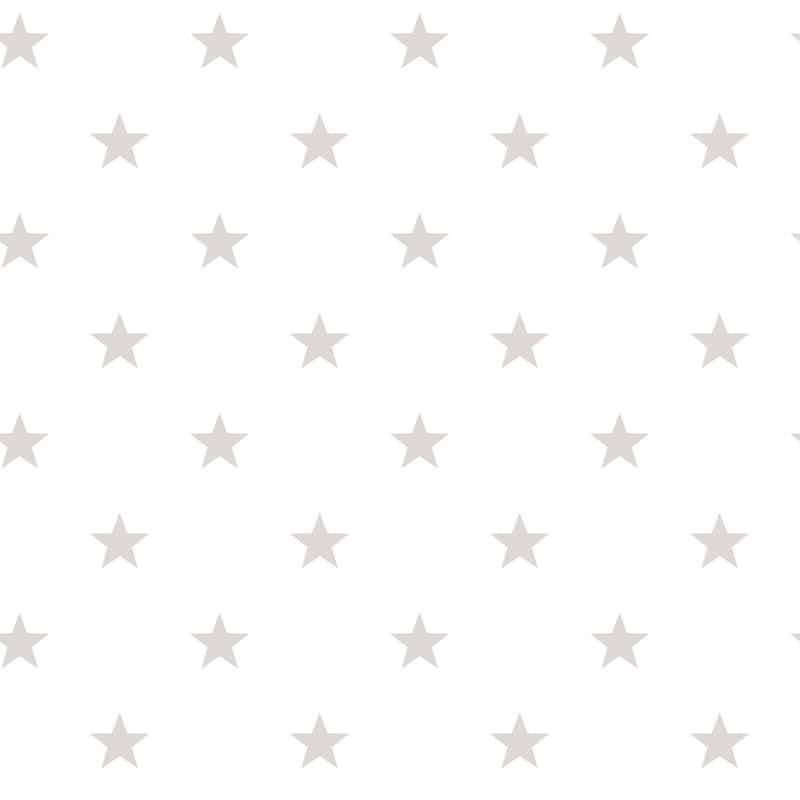 Galerie Wallcoverings Deauville 2 Geometric Star Non-woven Matte Wallpaper Roll - 33 feet x 21 inches - White/Beige