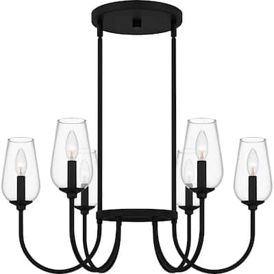 Viscount 6-Light Matte Black Chandelier