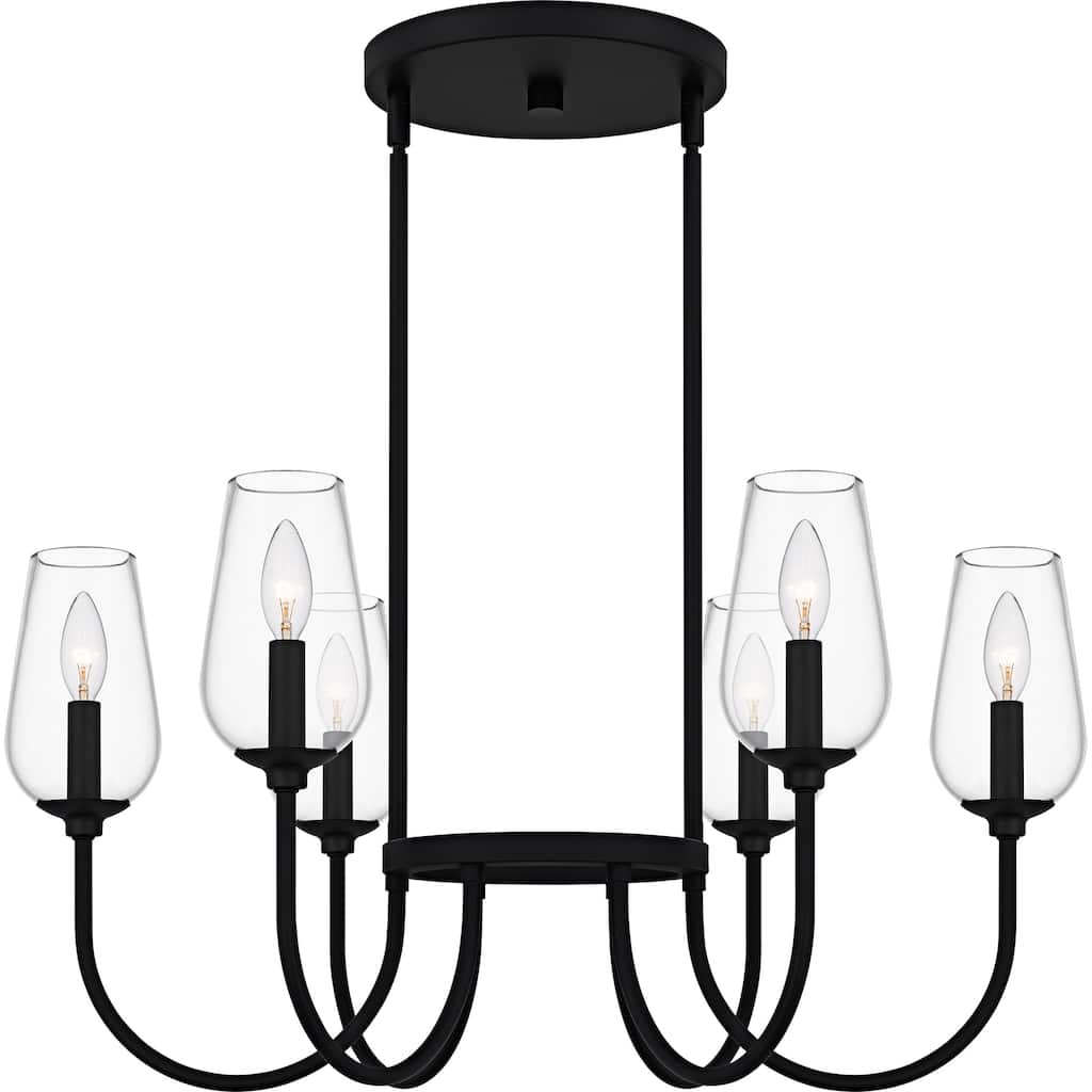 Viscount 6-Light Matte Black Chandelier