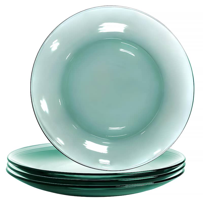 STP Goods 9.2" Borosilicate Glass Dinner Plate Set of 4 - 9.25x0.9"