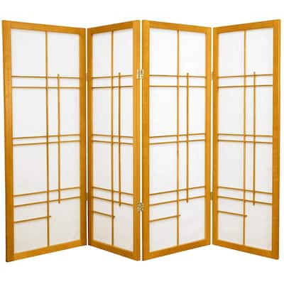 Handmade 4' Wood and Rice Paper Eudes Shoji Screen - 48 x 70