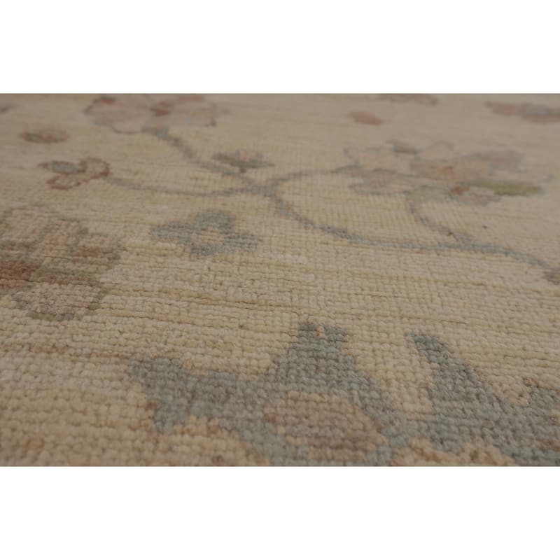 Vegetable Dye Oushak Turkish Large Area Rug Hand-Knotted Wool Carpet - 10'3"x 14'1"