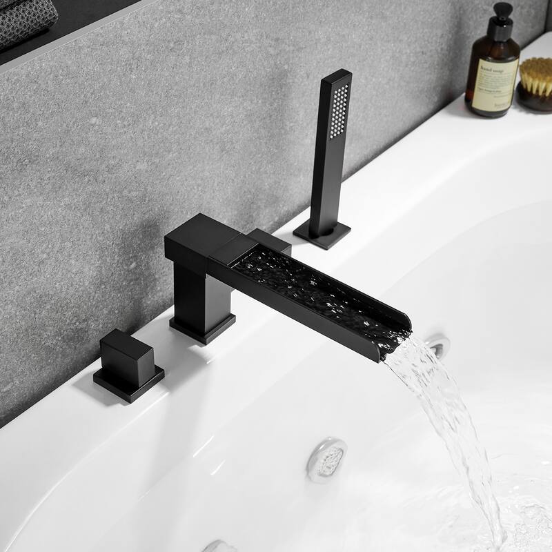 Altair Nairn Deck-Mount Roman Waterfall Tub Filler with Handshower