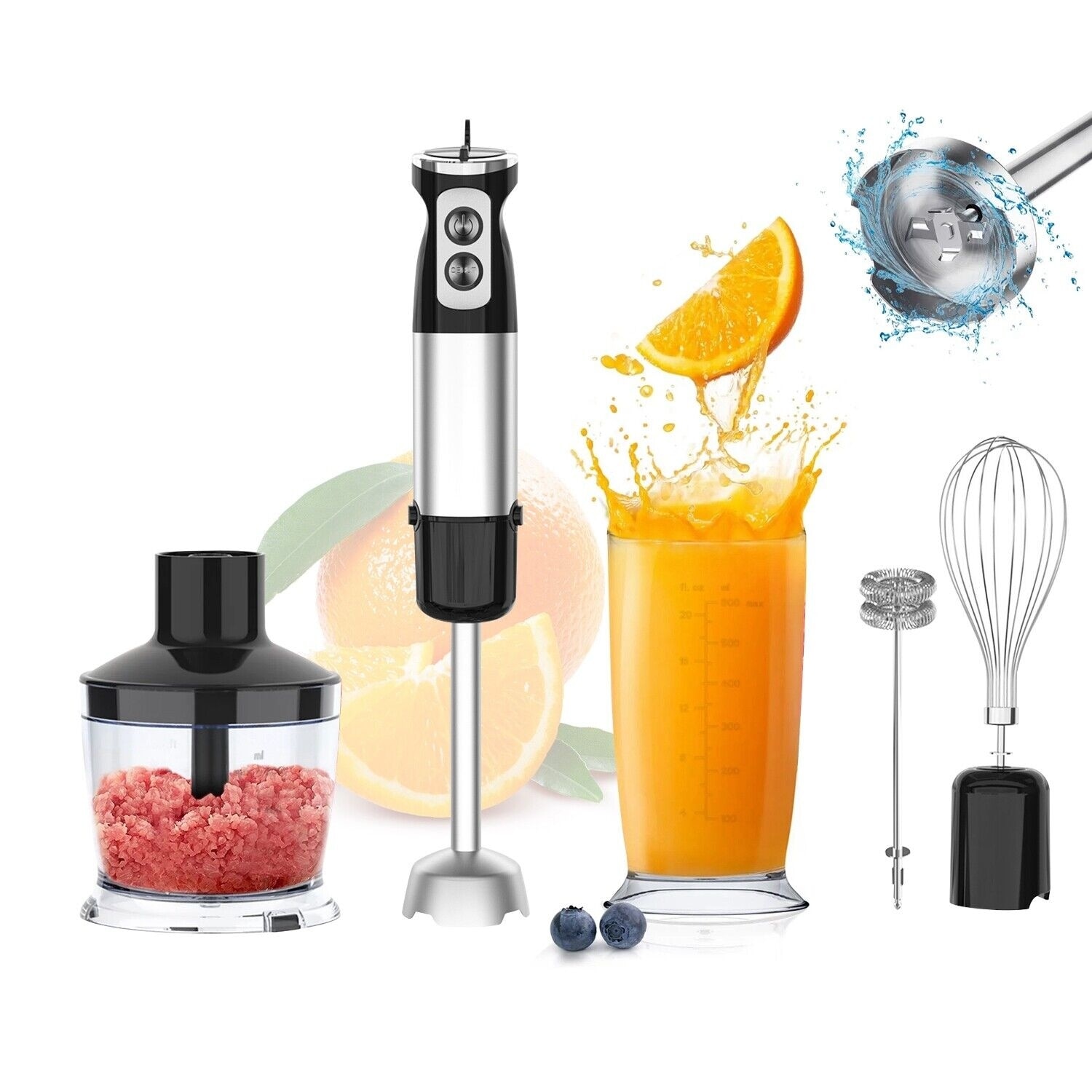 12 Speed 15 in 1 Immersion Electric Hand Blender with Stick Chopper